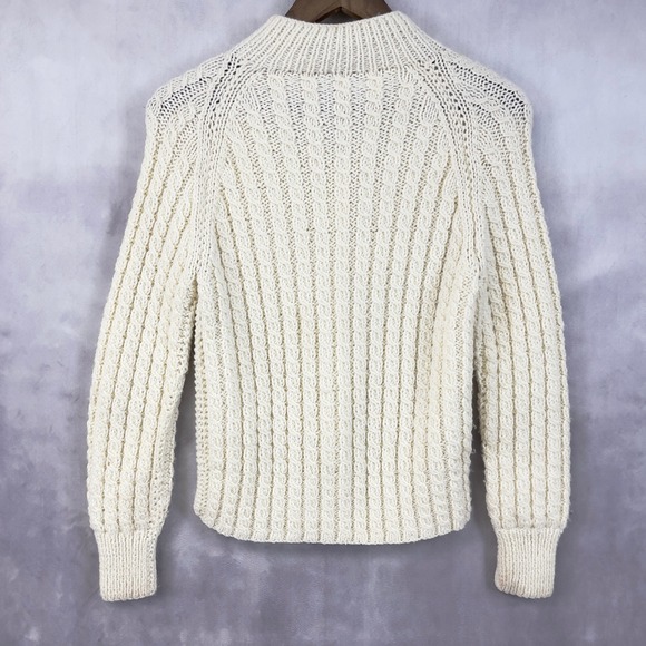 Chunky Cable‎ Knit Sweater Womens S/M Fisherman Handmade Heritage Alpine READ - Picture 6 of 12